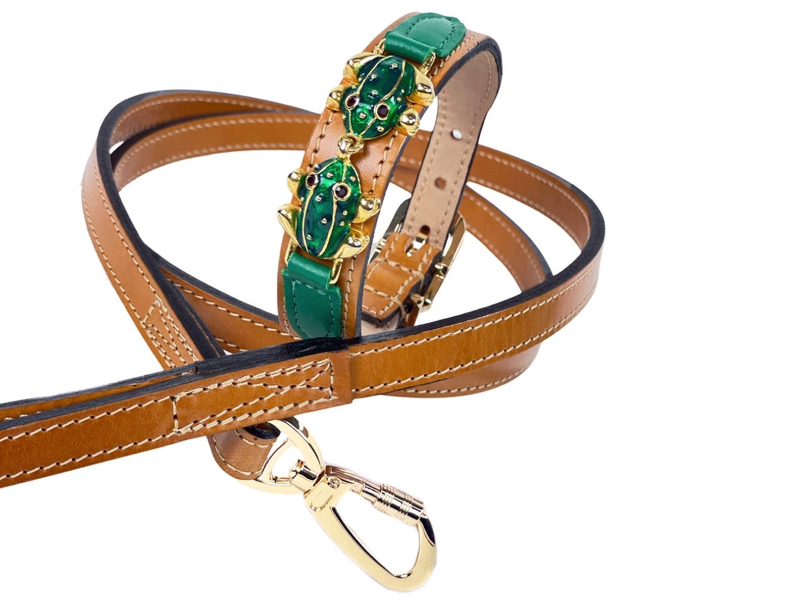 Leap Frog Luxury Dog Collar and Leash Collection