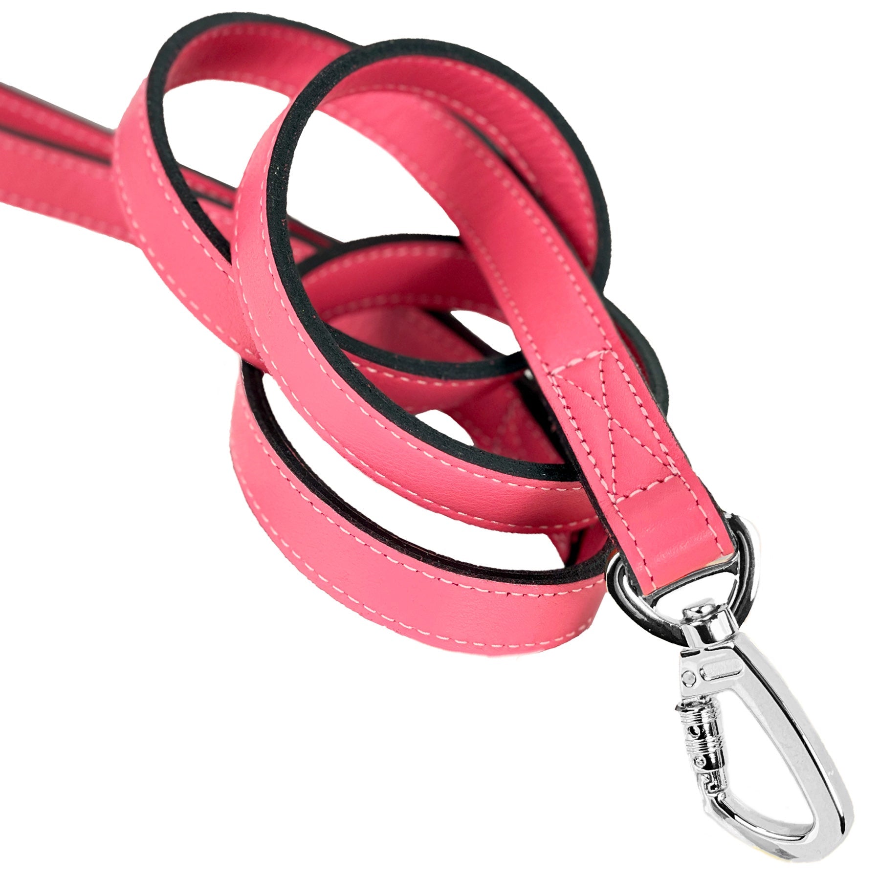 Georgia Rose Dog Leash in Petal Pink & Nickel