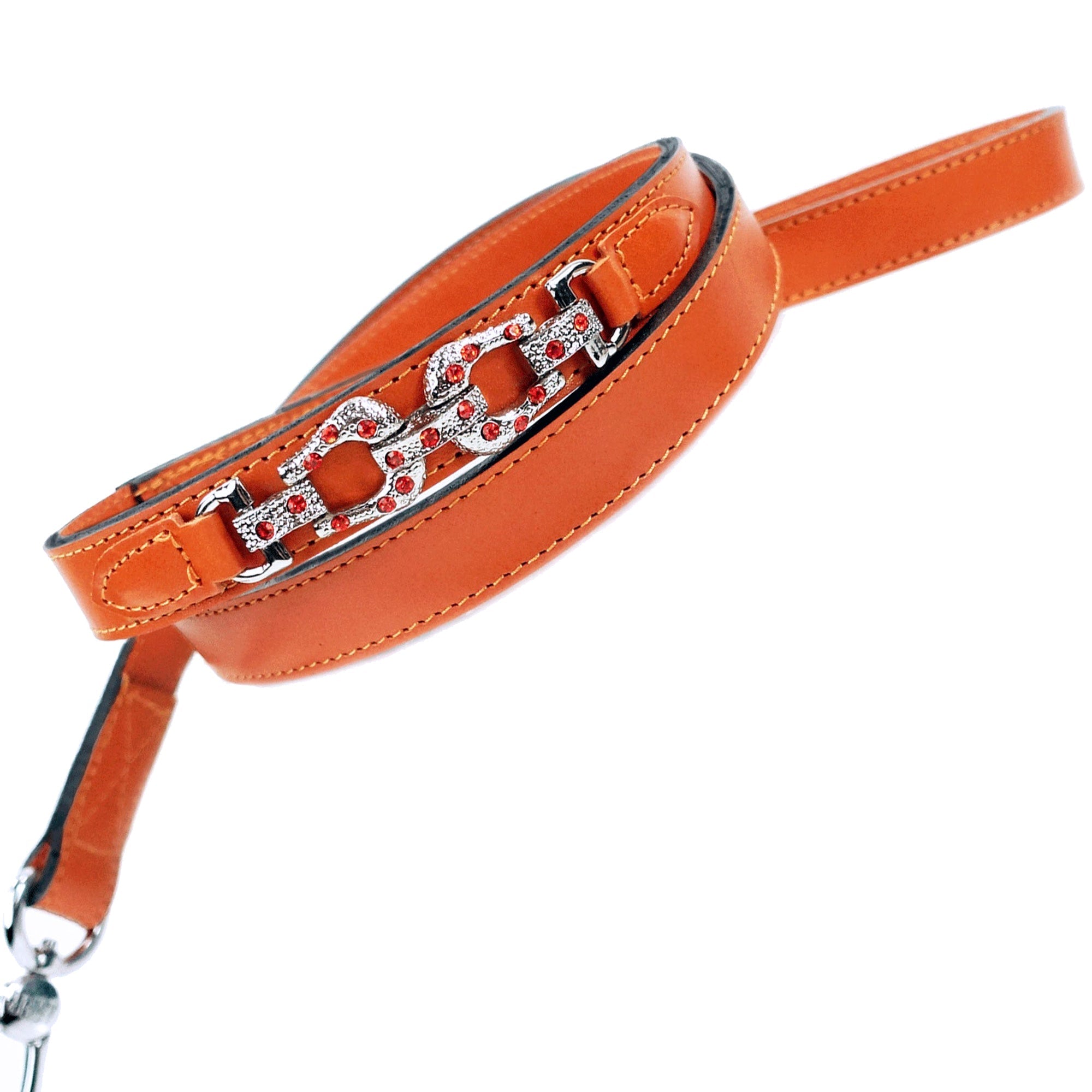 After Eight Dog Leash in Tangerine