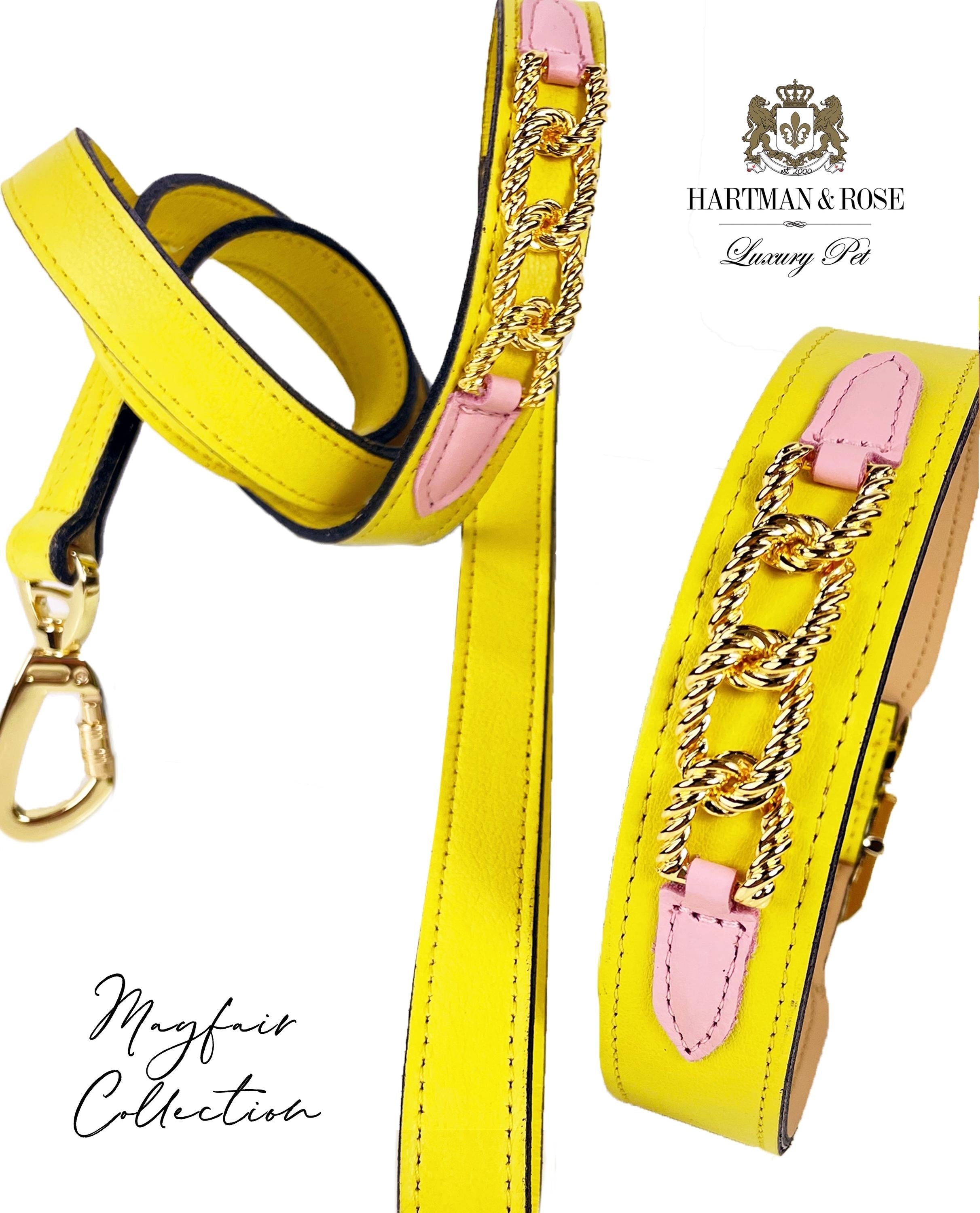 Mayfair Lead in Canary Yellow & Sweet Pink