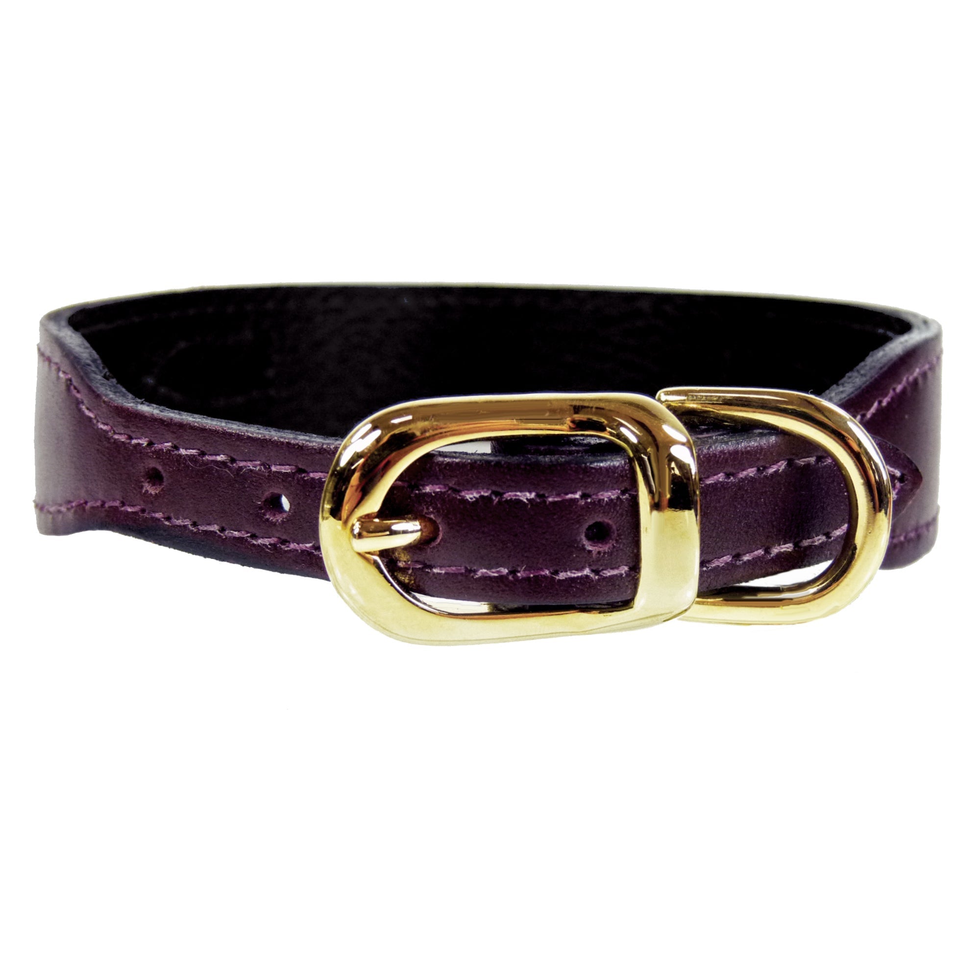 Italian Purple Leather in Gold