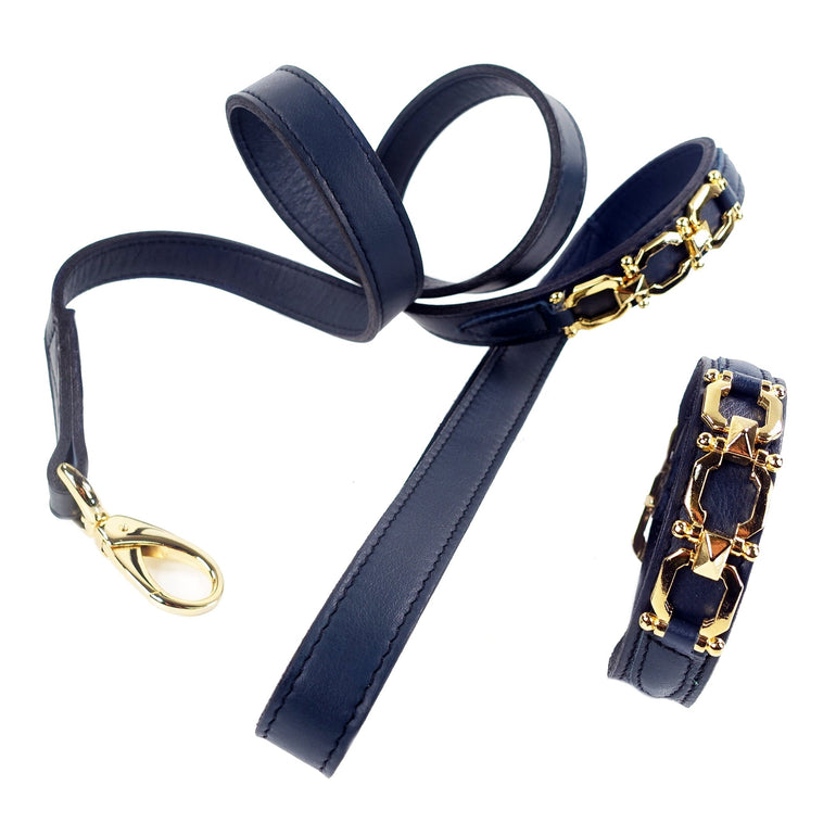 Georgia Rose Lead in French Navy & Gold
