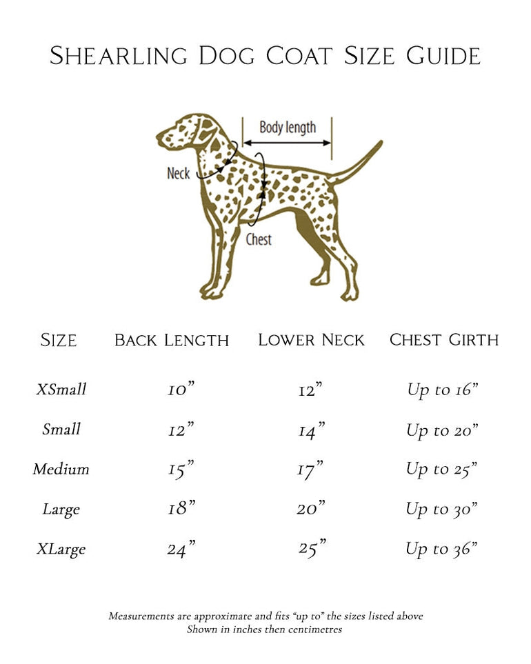 Camel Natural Shearling Dog Coat